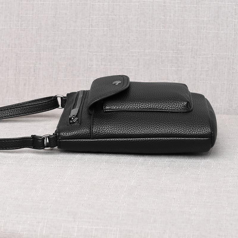 100% Genuine Leather Small Flap Shoulder Bags for Women Fashion Crossbody Bags Luxury Quality Ladies Mini Purse Phone Sac A Main