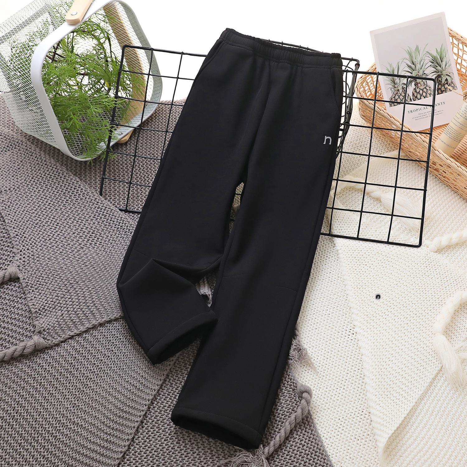 

2025 Autumn/Winter Kids Fleece-Lined Warm & Windproof Casual Pants 120cm