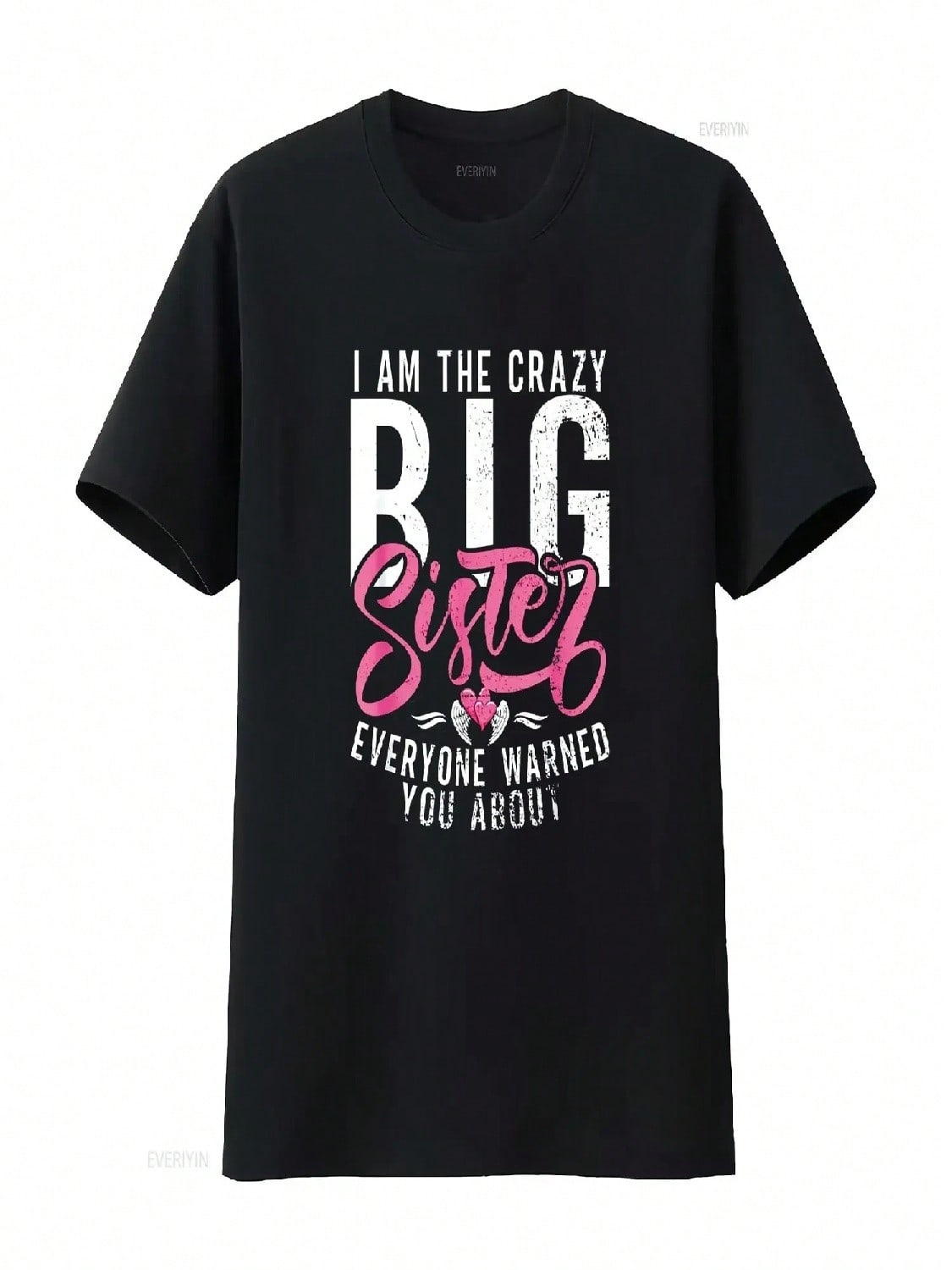 I Am The Crazy Big Sister Everyone Warned You About Sis T Shirt Vintage Washed Stylish Graphic Casual Unisex Homme Fashion S разноцветный