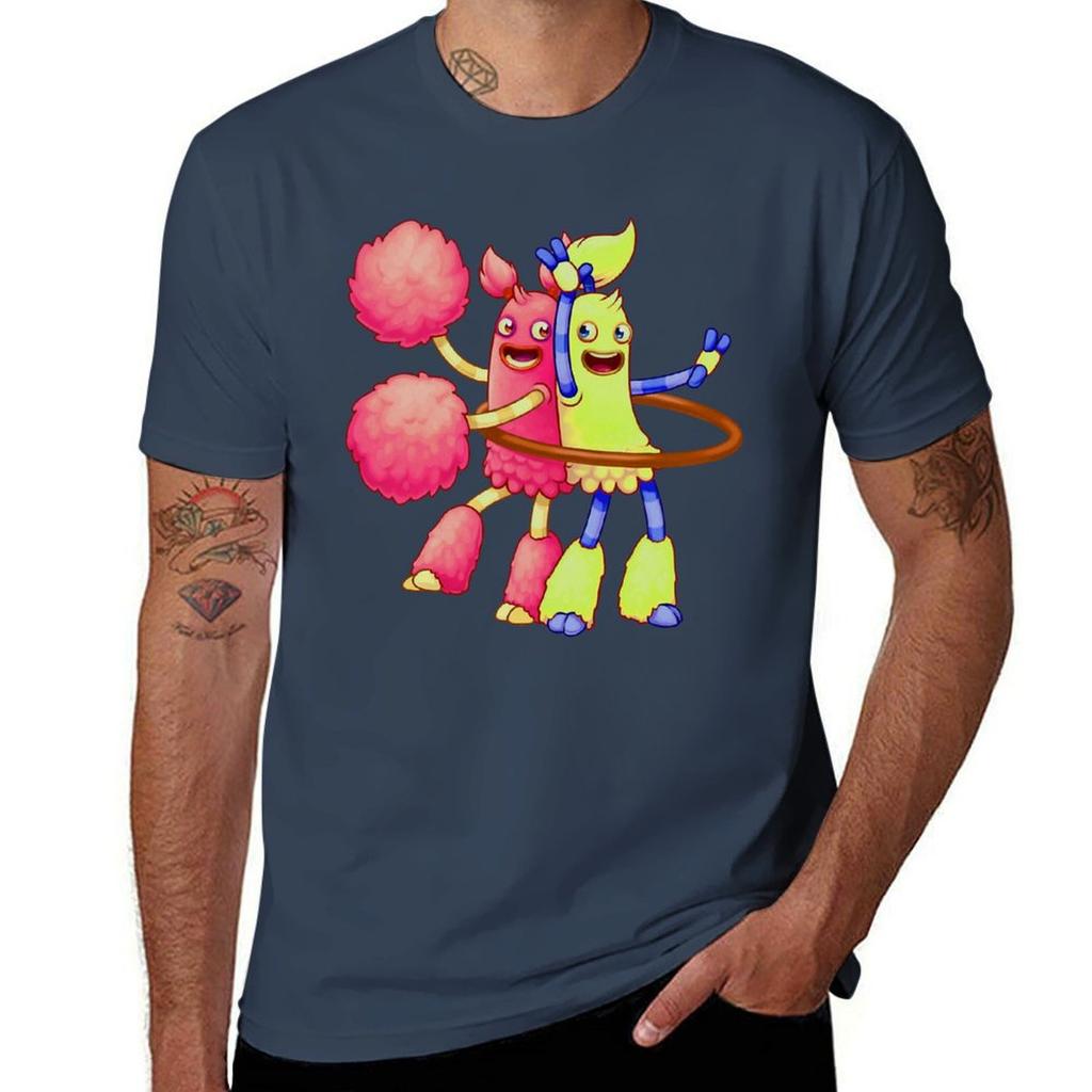 My Singing Monsters Character Hoola And Pompom Hoola And Pompom Monsters Tshirt Moisture Wicking Quick Dry Tee