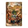 Vienna Vintage Travel Poster Metal Plaque Classic Wall Decor Personalized Bar Cave Design Tin Sign Poster