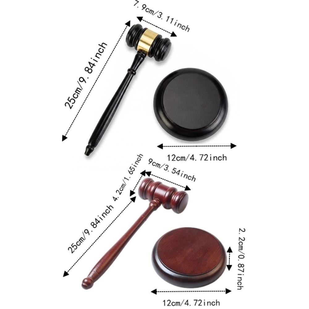with Sound Block Wood Adjudgement Gavel High Quality Decorative Hammer Set  For Lawyer