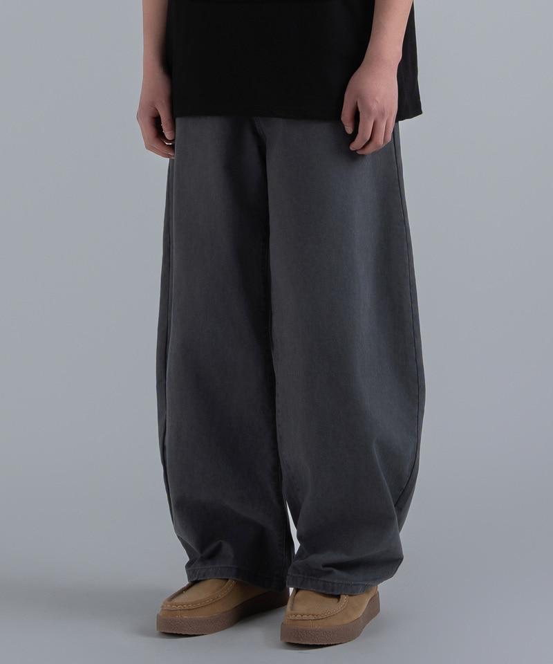 UNDEROFF Semi-Balloon Cotton Pants Khaki