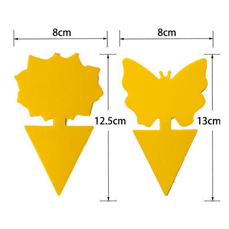 10pcs/set Home Garden Insect Lure Board, Yellow Sticky Insect Sticker, Tool For Eliminating Small Flying Insects And Pests In Flowers