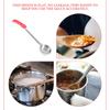 Pizza Sauce Portion Ladle Stainless Steel Serving Spoon Flat Smooth Bottom Leak Proof Handle Hanging Kitchen Sauce Scoop Portion