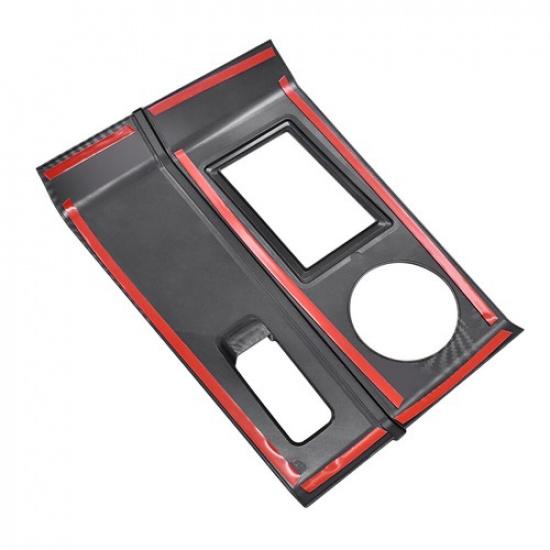 Gear Shift Panel Trim Decor Cover For Mitsubishi Outlander 2022-24 Carbon Fiber