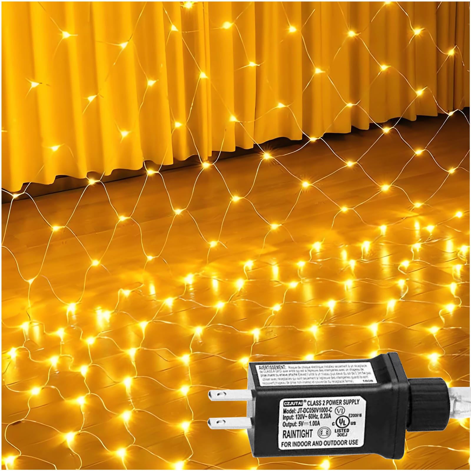 

candy88 Christmas LED Net Light, Outdoor-Ready, Waterproof, 31V, 3m x 2m, 204 Bulbs, Perfect for Home Decor, Birthdays, Parties, Christmas, Holidays,