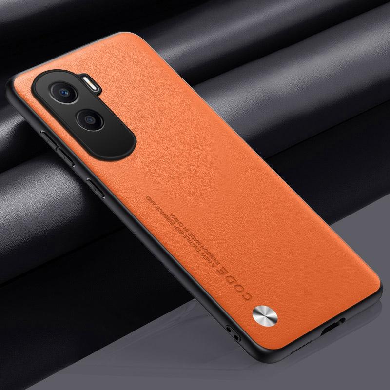 

Розкішний чохол зі шкіри PU для Honor 90 Lite Задня кришка Силіконовий Ударостійкий Чохол для телефону з повним захистом Для Honor 90 Pro Honor90 Lite For Honor 90 помаранчевий