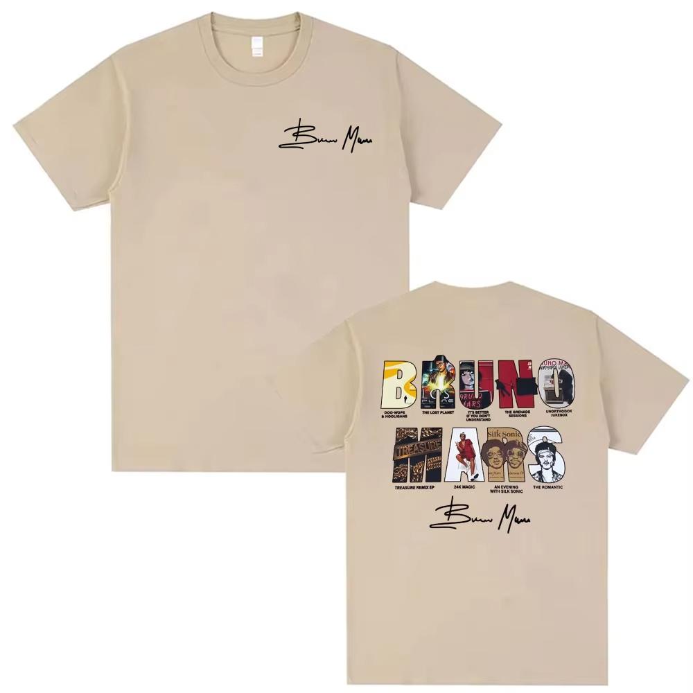 Bruno Mars The RoUnisextic Album Cover Tshirts Unisex Women Fashion Hip Hop Streetwear T Shirts Cotton Casual Oversized T Shirts