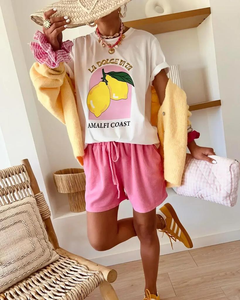 Y2k Harajuku Gothic Breakfast Graphic T Shirts Oversized Tops Couples Streetwear Clothes Goth Summer Casual Women Clothing