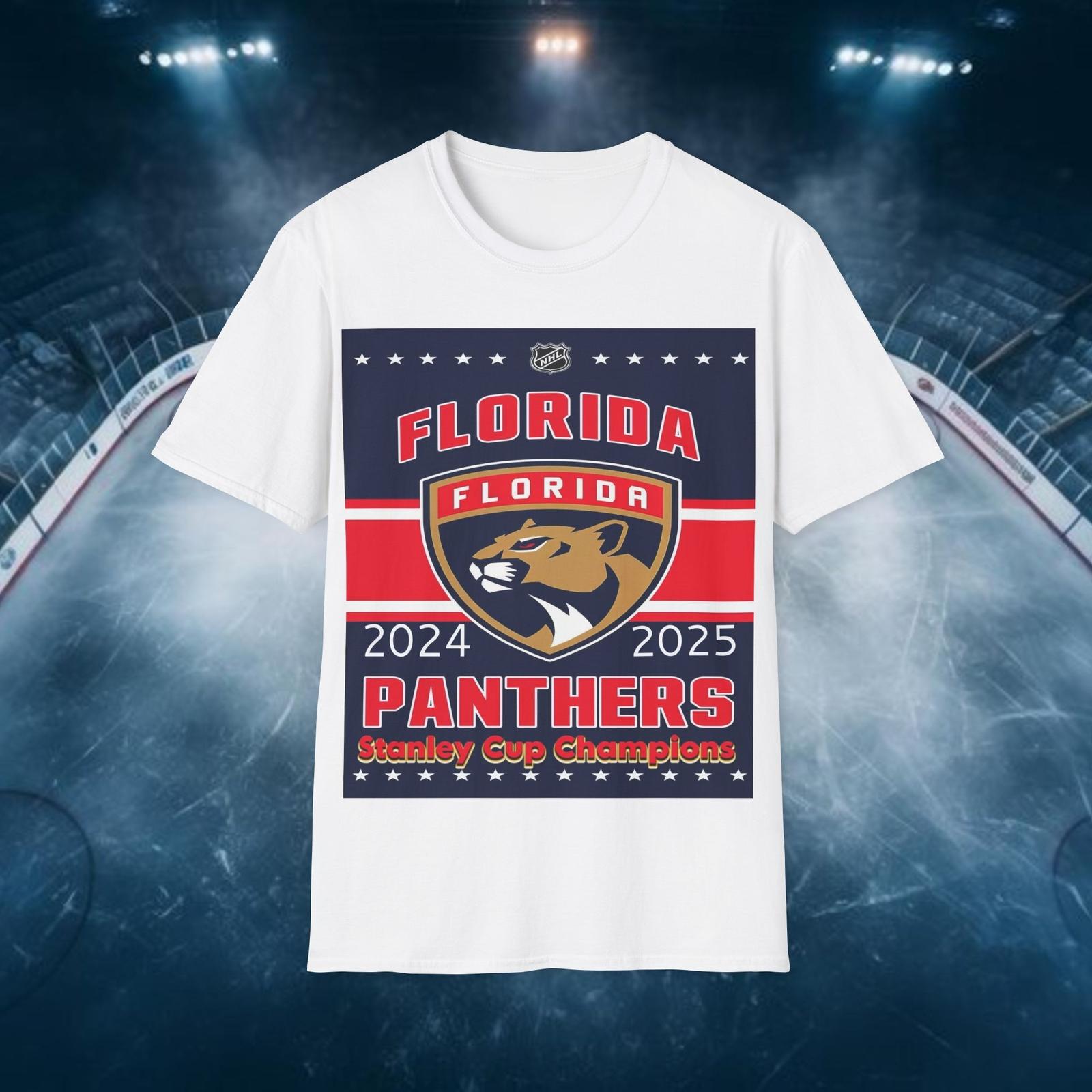 Soft Cotton T Shirt. Florida Panthers. Stanley Cup Champions 2026 XXXL