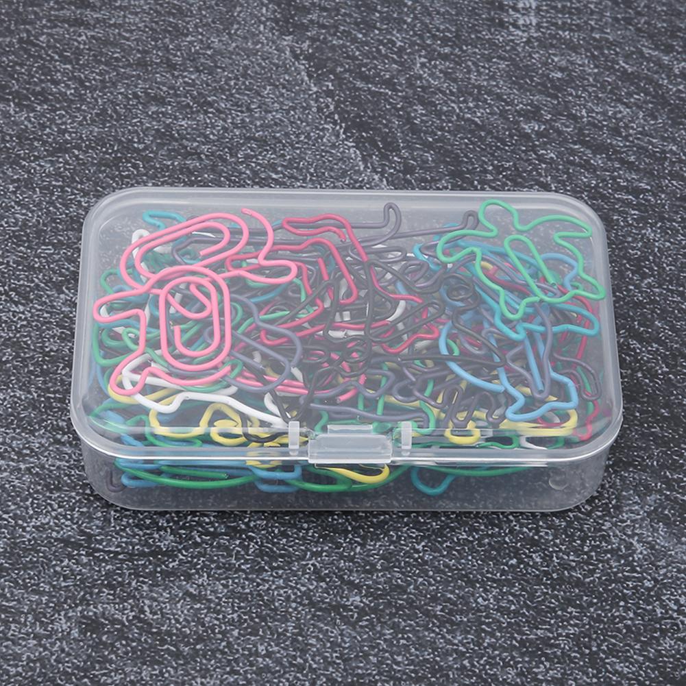 60pcs/box 12 Kinds Cute Animal Shaped Paper Clip Memo Note Clips School Office Supplies