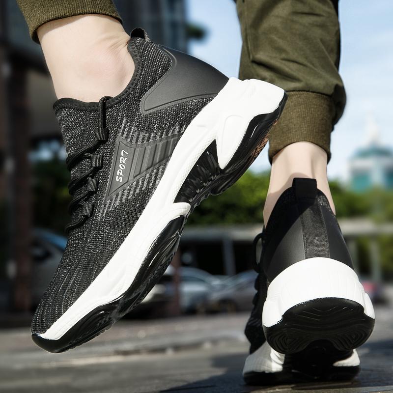 Fashion COZOK Man's Fashion Sneakers New Men Elevator Shoes Height Increase Shoes For Man Casual Insole 8cm Heels Moccasins Taller Male