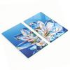 Glass Kitchen Serving Boards With Lotus Flower Graphics 2X30X52 Cm