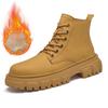 Fashion Genuine Leather Outdoor Snow Botas New Arrival Men's Winter Boots Luxury Brand Motorcycle Basic Boots Man Cotton Platform Shoes
