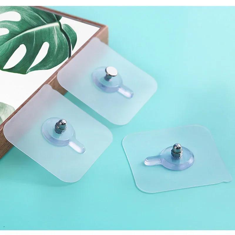 5/10PCS Punch-free Installation Pendant Hanger Seamless Screw Sticker Sticky Hook Nail Photo Frame Rod Multi-Purpose Hooks