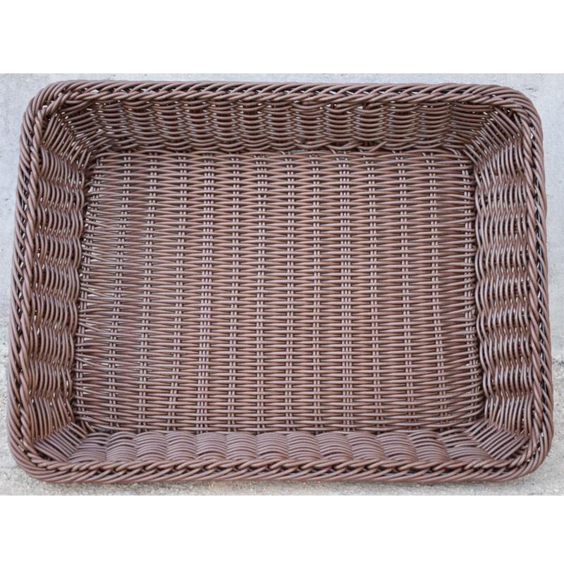 Hardened Brown Imitation Rattan Basket Set: 5-Piece Bread & Fruit Storage Baskets