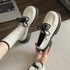 Fashion Woman's Small Leather Shoes Spring All-match Comfortable Casual Shoes Student Big Head Shoe Mary Jane Girl Casual Shoe