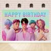 Kpop Demons Hunters Saja Boys Foto de Aniversário Fundo Meninas Menino Feliz Aniversário Cenário Adereços de Fotografia