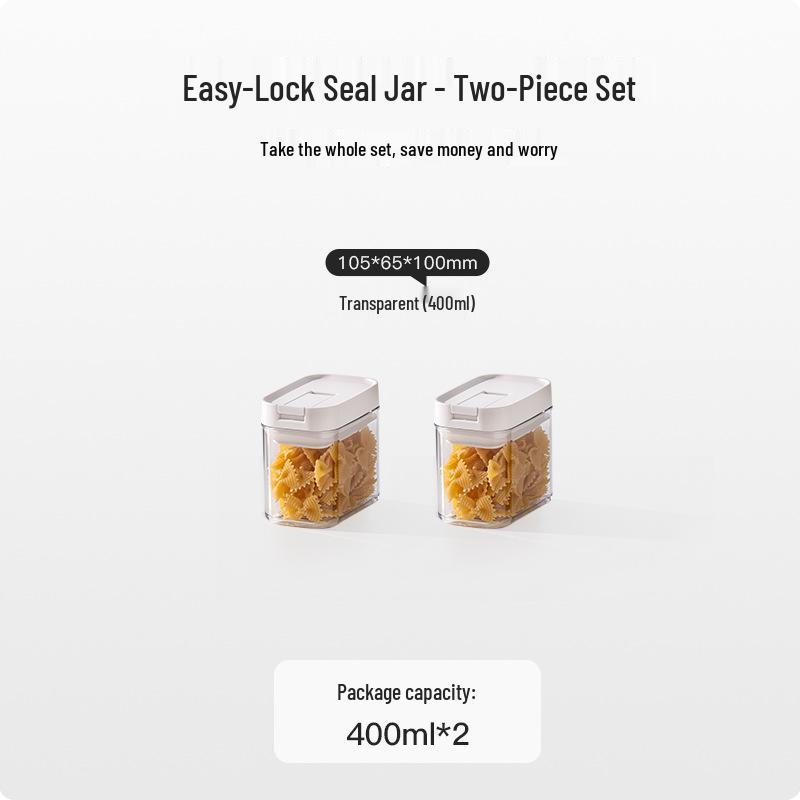 Lebensmittelechter Schnappverschluss-Behälter für Getreide und Trockenwaren - Wasserdichte und feuchtigkeitsdichte Küchenaufbewahrungsbox