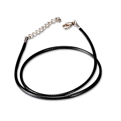 Accesorios para Colgantes de Joyería con Cuerda de Cera Negra con Accesorios de Cadena
