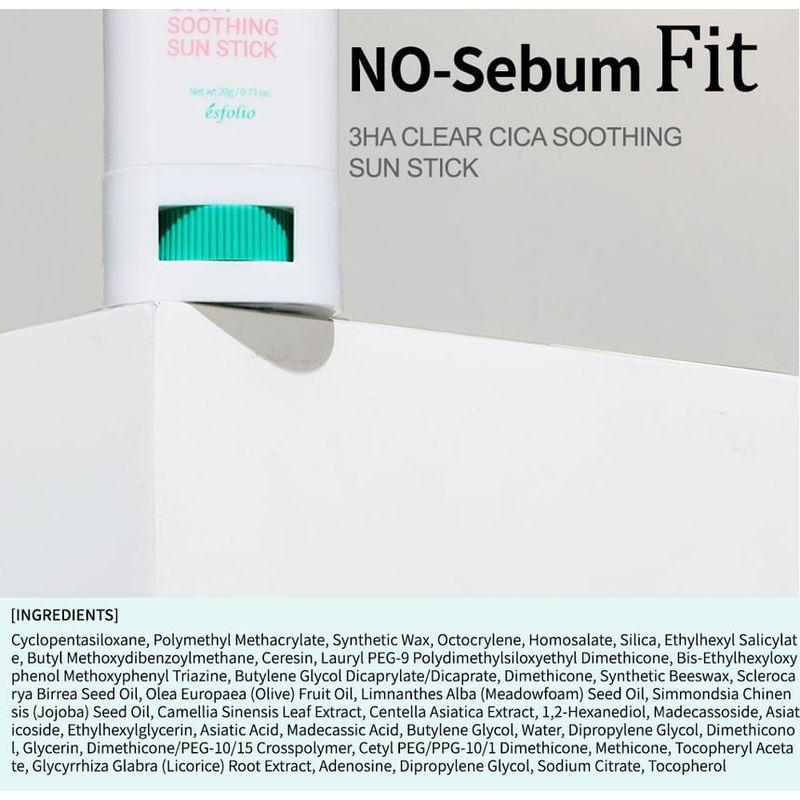 esfolio - 3HA Clear Cica Soothing Sun Stick