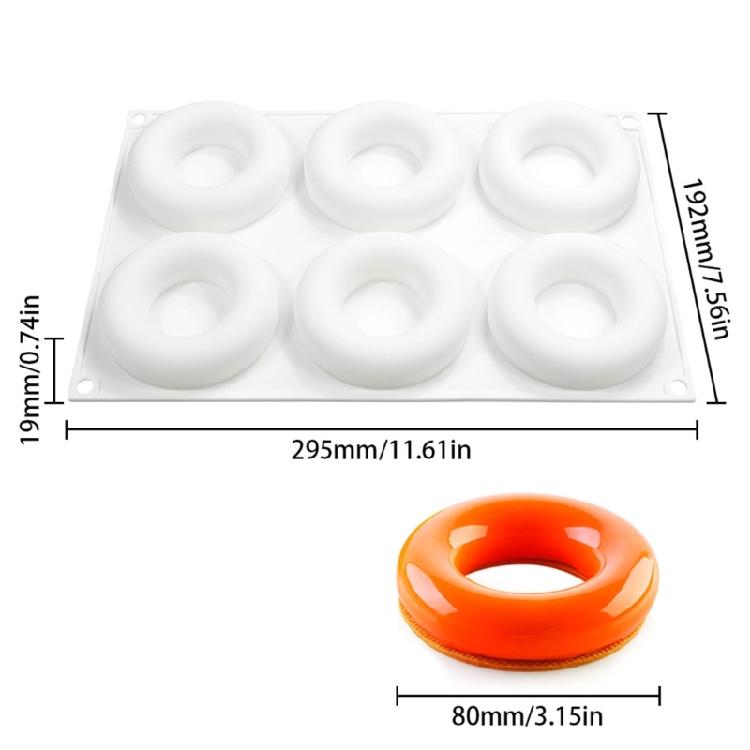 Multifunctional 6 Section Silicone Dessert Molds For Homemade Mousses Cakes Heat Resistant Baking Essential