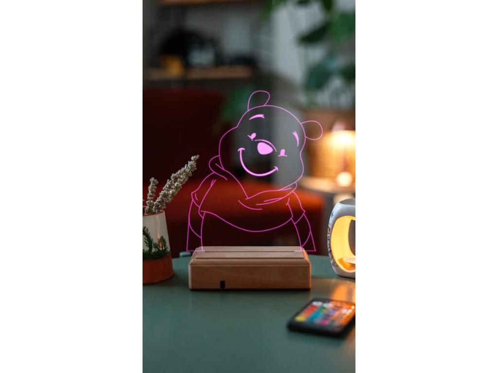 Winnie The Pooh Ayı Winnie Hediye 16 Renkli Kumandalı Gece Lambası