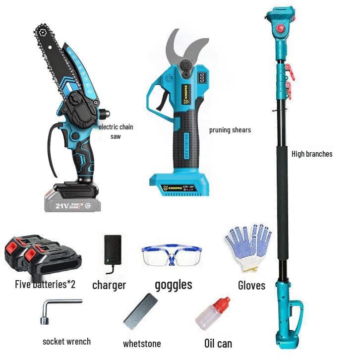 Rechargeable Handheld Lithium Chainsaw: Cross-border Electric High-Altitude Pruner for Woodworking & Garden Logging