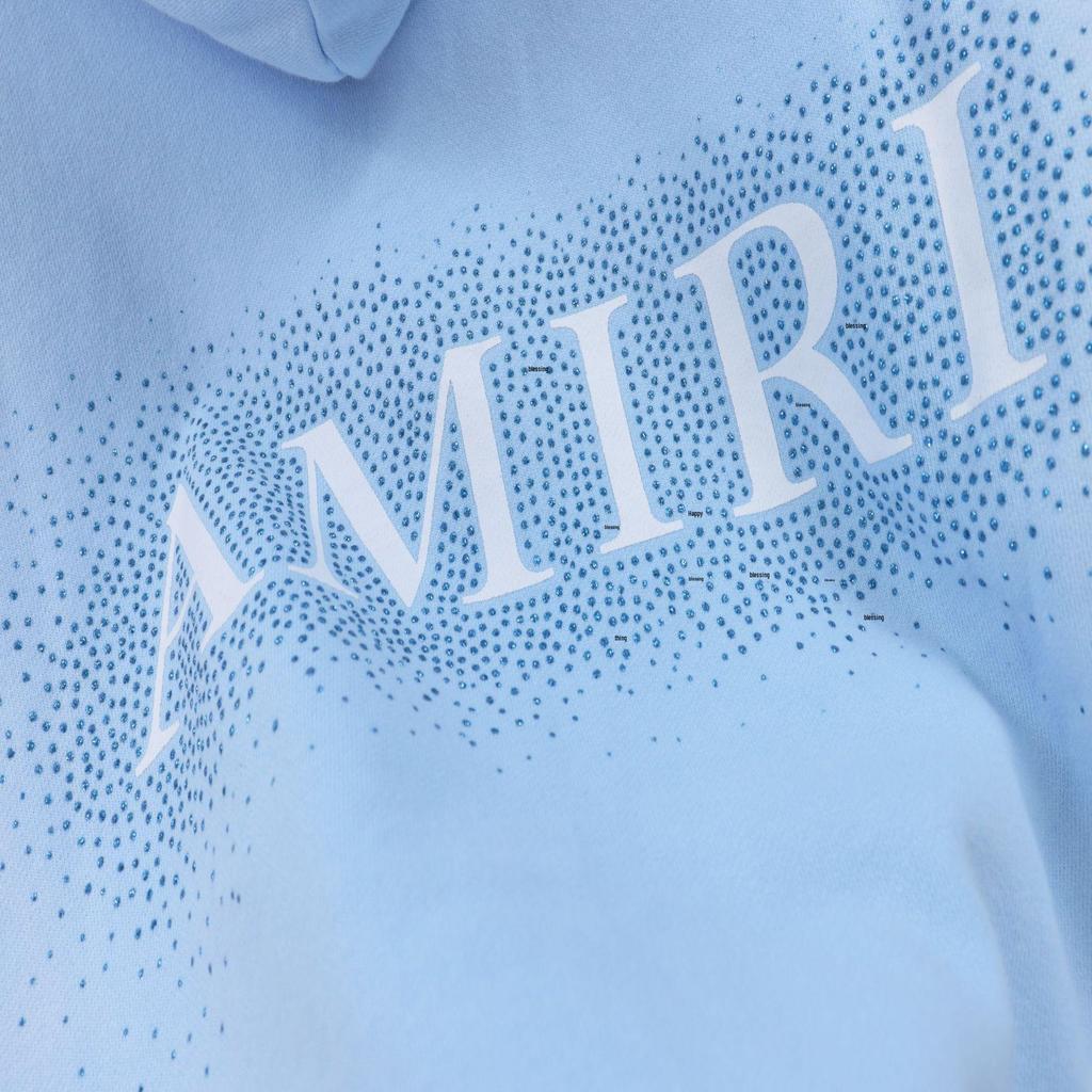AMIRI Logo Letter Print Terry Hoodie - Unisex, High Gram Weight, Fall/Winter