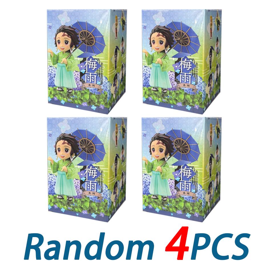 Latest 1-12Pcs Figurine Plum Rain Series Kochou Shinobu Tomioka Giyuu Mitsuri Figurine Plaything Gift For Kids