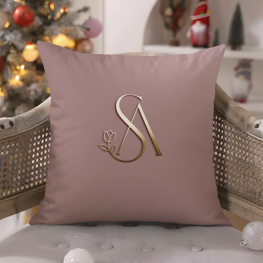 

Simple letter Design AU Pillow Case Comfort Sofa Bed Silky elegant Invisible zipper Decorative cushion cover 30X30cm