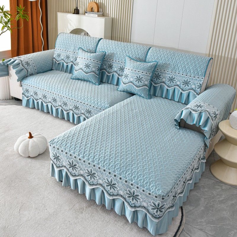 Plush Sofa Covers Four Seasons Sofa Towel Fabric Seat Cushion Backrest Towel Simple Modern Couch Cover Non-slip Sofa Bed Cover