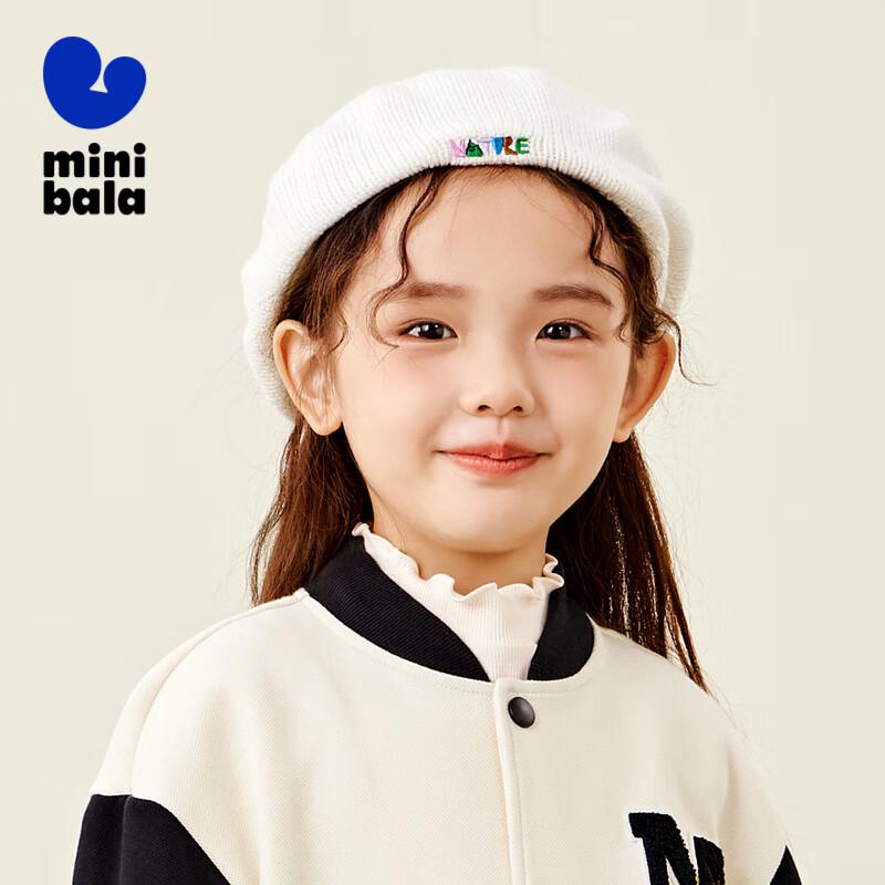 Mini Balabala Girl s Autumn Embroidered Knit Beret 090