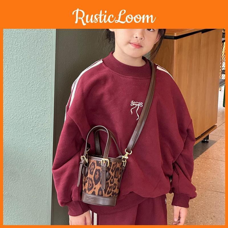 Print Contemporary Leopard Toddler Bag Fashionable Bucket Design For Boys And Girls Use Daily