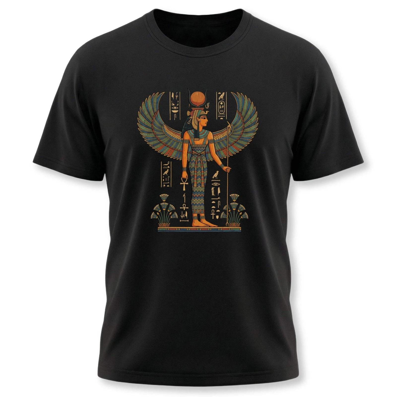 Isis Egyptian Goddess T-Shirt | Mythology Wings & Sun Disk Graphic Tee XXXXL