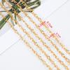 No Fade 1Meter Stainless Steel Irregular Twisted Circular Link Chain Bulk Thick Chains for DIY Necklaces Bracelet Jewelry Making