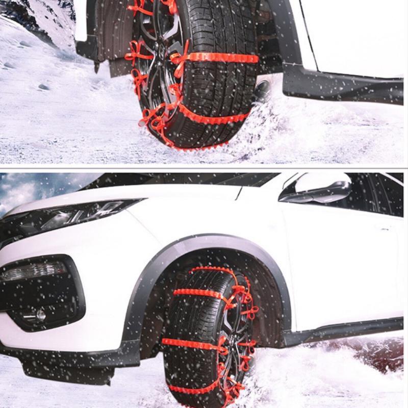 10PCS Car Plastic Anti-slip Chain Tire Anti-slip Ties Snow Mud Emergency Anti-slip Chain For Cars Universal Lockout Artifact