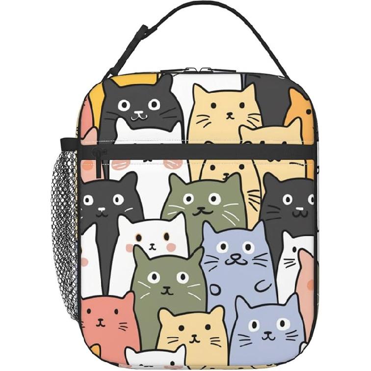 Insulated Lunch Box for Girls Kids Women Dog Lunch Box for Work,Picnic,School,Travel,Hiking,Beach or Fishing Polyester Pet Animal I Love Dogs And