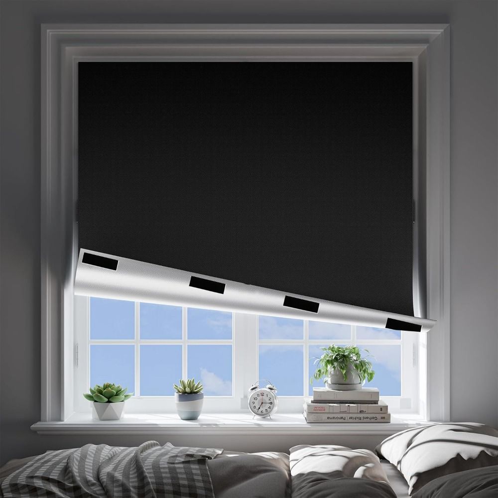 Portable Blackout Window Cover Reusable Window Privacy Film New Blackout Blinds  Living Room