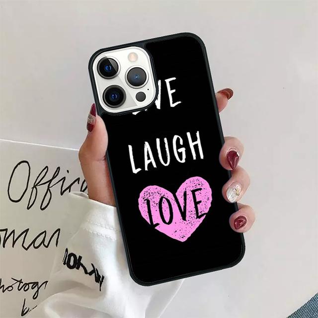 Live Laugh Love Quotes Phone Case Cover For iPhone 17 Air 15 16 14 13 12 Pro Max 11 Pro Max Plus Coque Shell