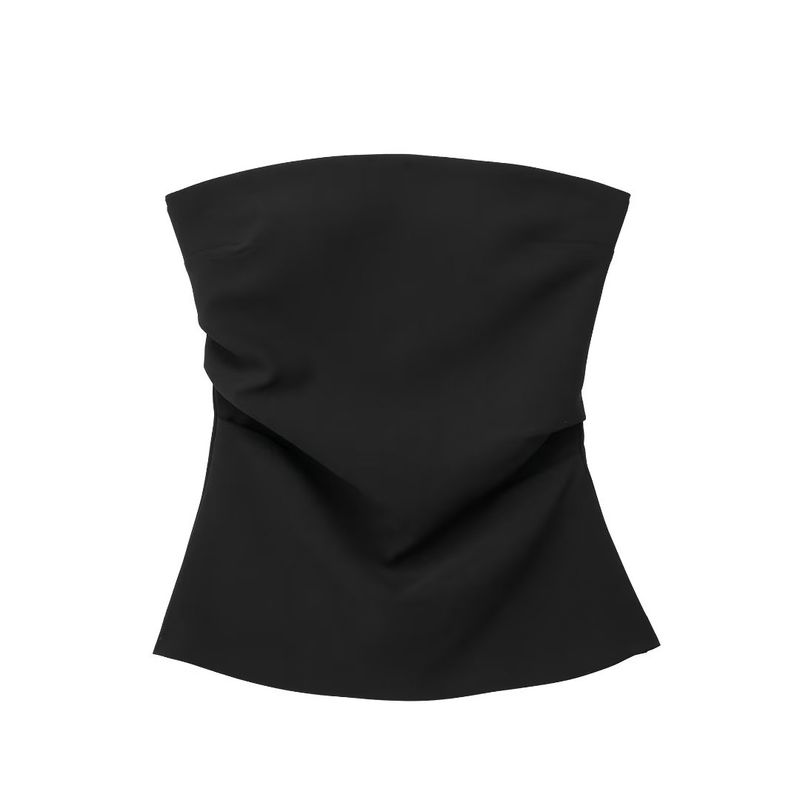Off-the-Shoulder Kaslead Women's Clothing Sexy Pure Desire Tube Top