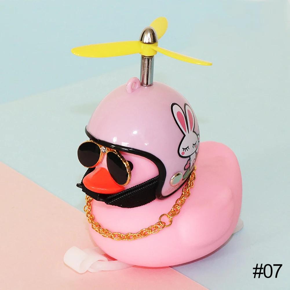 Luminous Airscrew Helmet Standing Duck Broken Wind Small Yellow Duck Motorbike Bicycle Cycling Light Moto Motorcycle Accessories