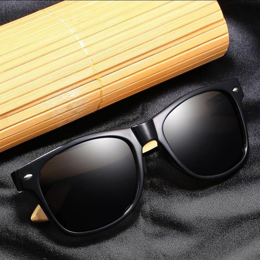 Fashion Bamboo Wood Vintage Square Sunglasses Men Women Luxury Brand Designer Sun Glasses Wooden Driving UV400 Eyewear