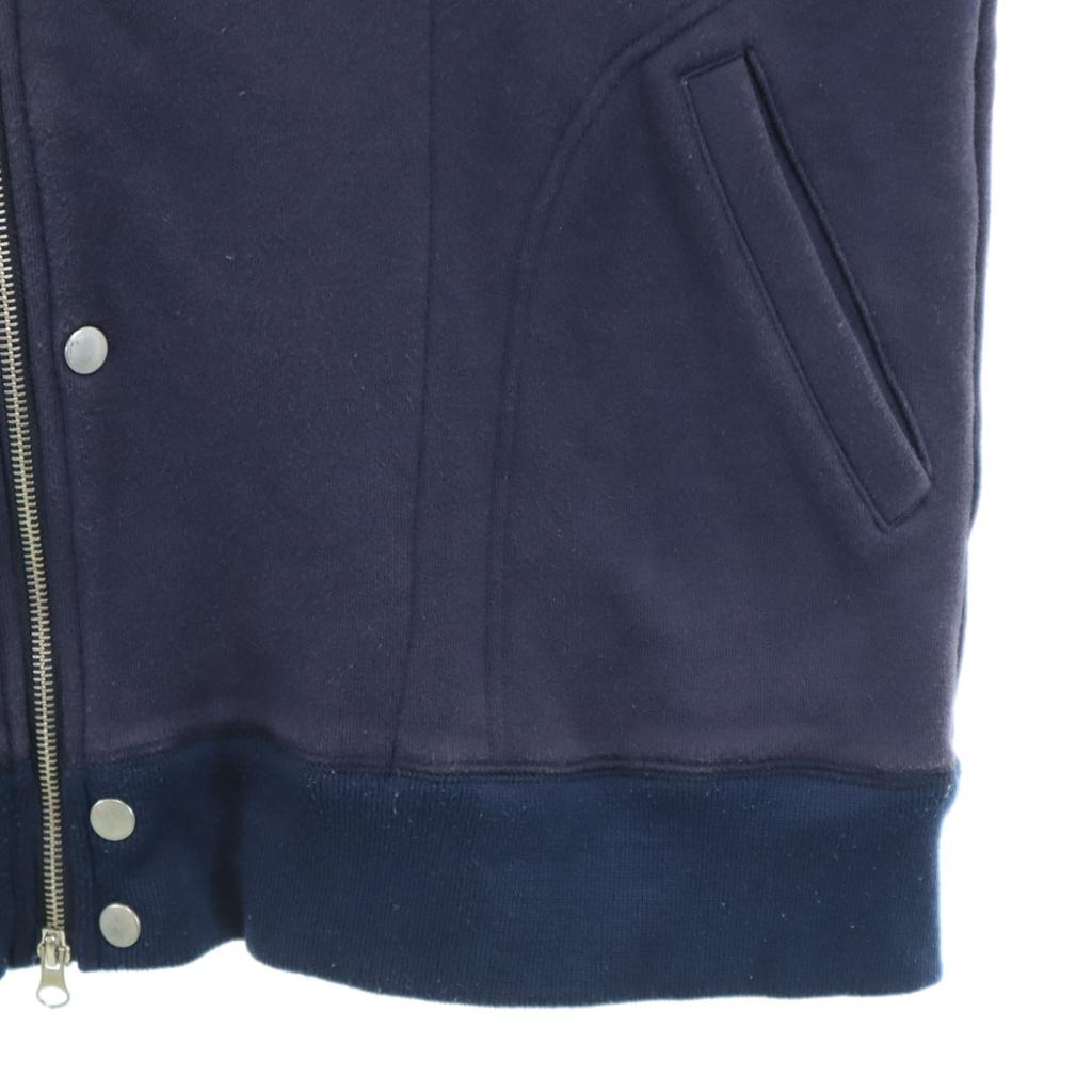 FINAL HOME Long sleeve Sweat double riders Zip hoodie M Navy Men's Used