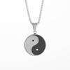 Chinese Style Tai Chi Yin Yang Mens Pendant Necklace Made of Stainless Steel for Casual Wear