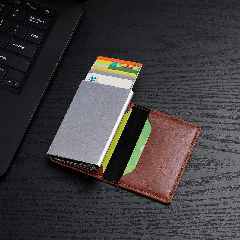 Men's Anti-Theft Magnetic Aluminum Card Holder Wallet