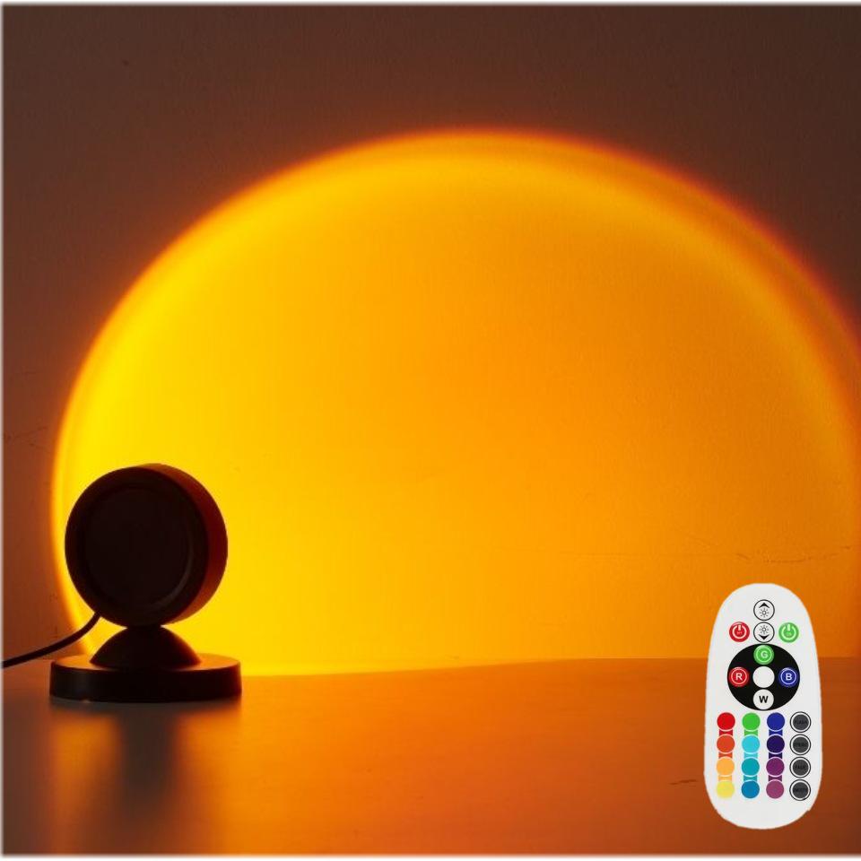 RGB Mini Sunset Photography Lamp – Creative Atmosphere Desk Lamp for Live Broadcast and Backgrounds Sunset Red