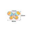 5pcs 46x32mm Butterfly Acrylic Beads Colorful Oil Dripping Loose Beads For Jewelry Making DIY Necklace Earrings Phone Key Chain