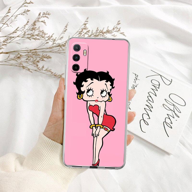 TR6 B-Bettys Art B-Boops Transparent Phone Case for Samsung Galaxy A04 A04S A14 A23 A34 A54 M23 M33 M52 M53